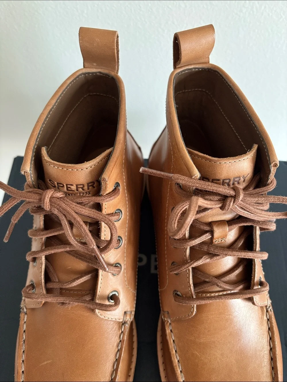 NIB Sperry Leather Newton Heritage Chukka Boots Brown Tan men’s Size 10.5